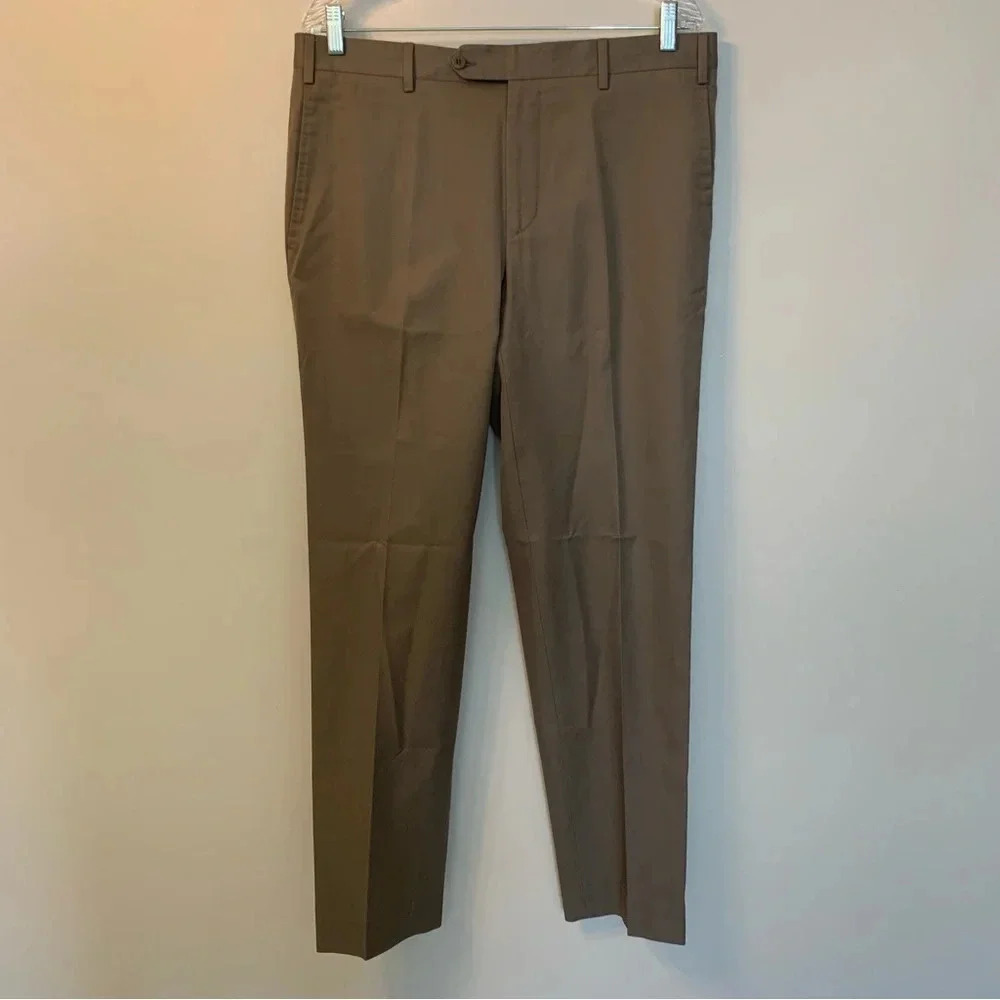 Zanella x Loro Piana Tan Trousers Straight Leg Career 36
